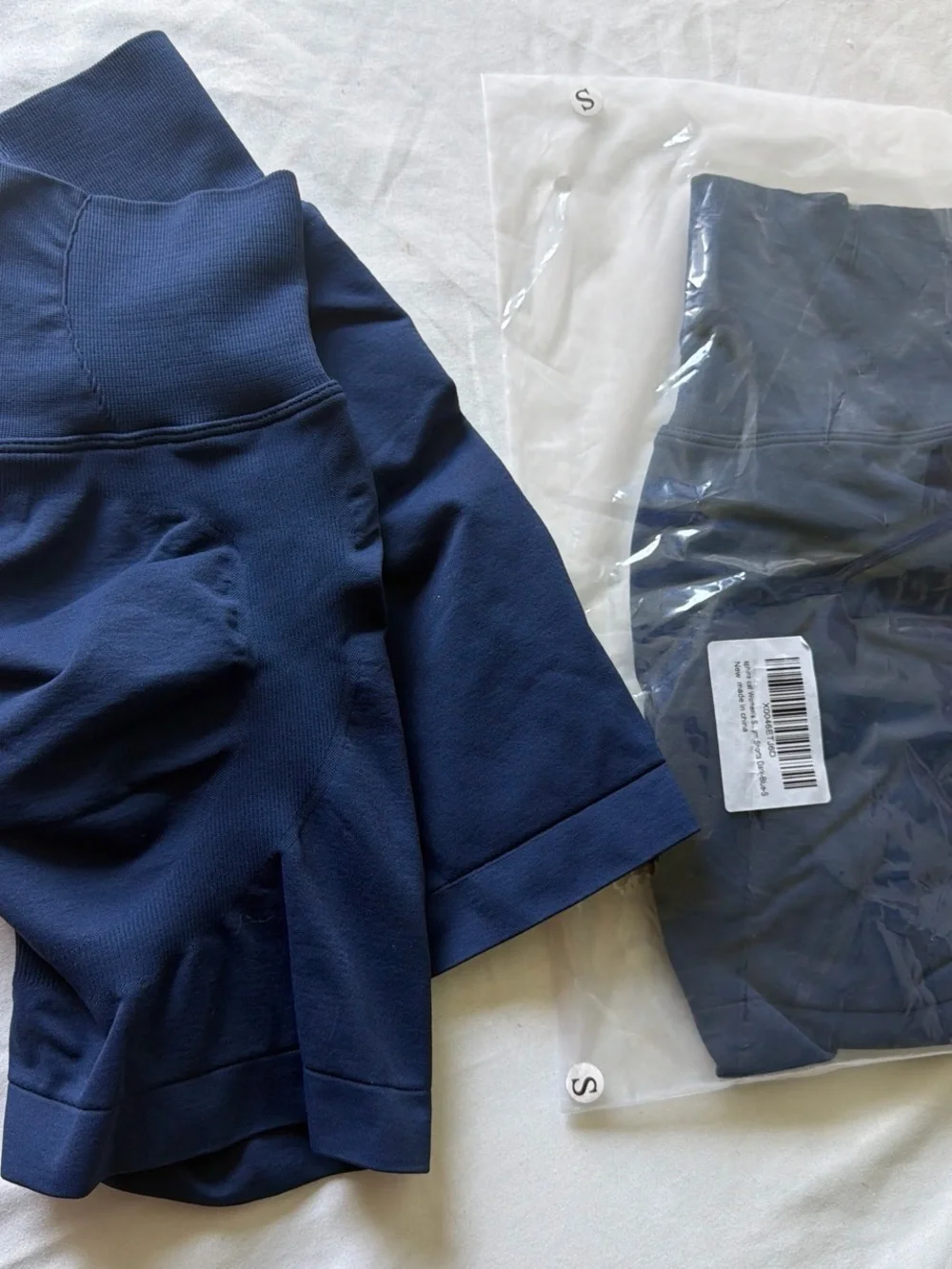 Pack two High-Waist Navy Women’s Performance Bike Shorts